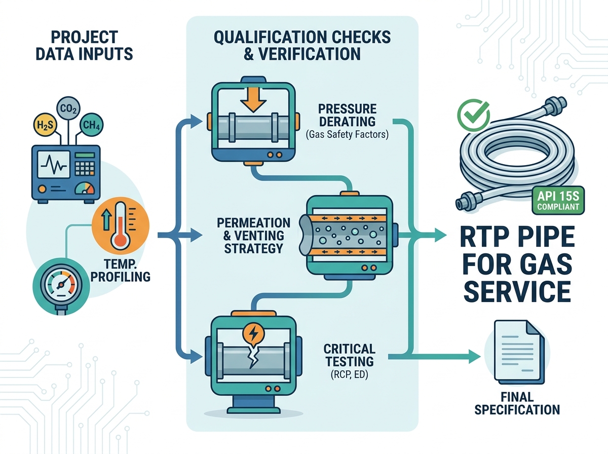RTP pipe for gas service installation and testing